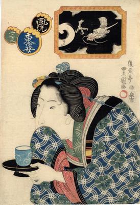 Dragon (<i>Tatsu</i> 竜) from the series <i>Elegant Women Likened to the Twelve Animals of the Zodiac</i> (<i>Fūryū azuma-sugata jūnishi</i> - 風流東姿十二支)