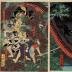 Yorimitsu Tries to Capture Hakamadare by Destroying His Magic (<i>Kijutsu o yabutte Yorimitsu Hakamadare o karamen to su</i> - 破奇術頼光袴垂為搦)