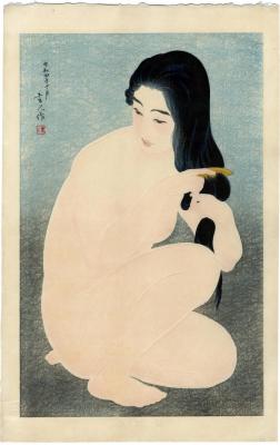 Combing Hair (<i>Kamisuki</i> - 髪梳き)