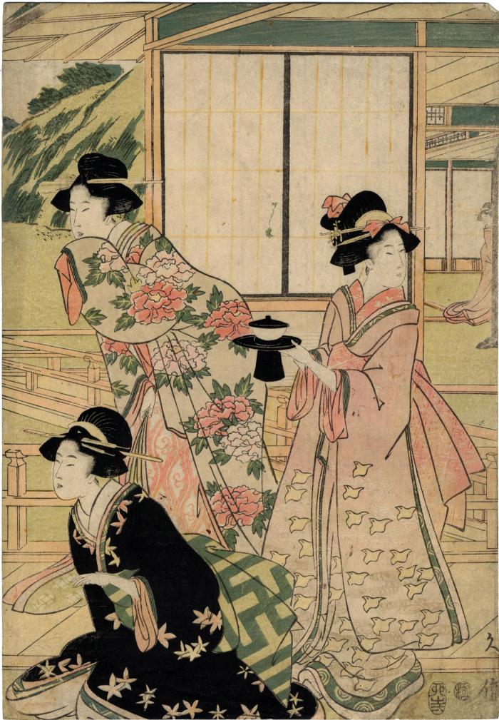 Hawking Party - right panel of a triptych