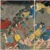 Evening Bell at Shoshazan (書冩山　晩鐘) - The Story of Oniwakamaru (鬼若丸) from the series of <i>Selections of the Eight Views of Combat</i> (美盾八競)