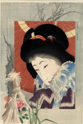 Winter Peony (<i>Kanbotan</i> - 寒牡丹) - from the series <i>Forms of Modern Beauties</i> (<i>Imasugata</i> - いま姿)