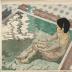 Woman soaking in a bath - The Bather (浴婦)