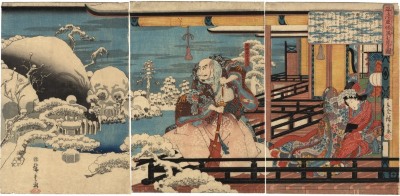 Taira Kiyomori haunted by strange sights (<i>Taira no Kiyomori kai-i o miru zu</i> - 平清盛怪異を見る図)