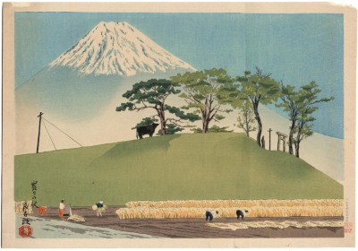 Fuji from Honsen (豊年の富士) from the series Thirty-Six Views of Mt Fuji (富士三十六景)