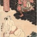 Onoe Tamizō II as Kaminari (god of thunder) and Tobane in <i>Hatsuharu no kotobuki iwau kokonobake</i>