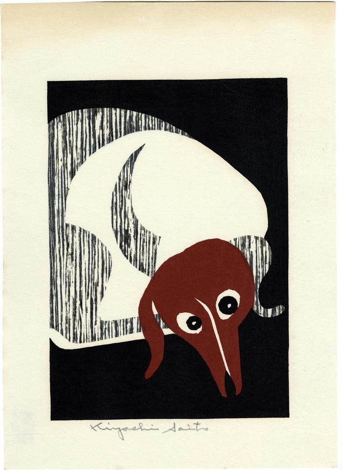 Dachshund lying down