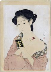 Woman applying powder (<i>Keshō no onna</i>) 化粧の女