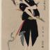 Onoe Matsusuke I (尾上松助) as Fujikawa Mizuemon (藤川水右衛門) confronted by the snake