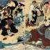 Ichikawa Kodanji IV (市川.小団次) as Iwata Matabei in the <i>Miraculous Paintings by Ukiyo Matabei</i> (<i>Ukiyo Matabei meiga kitoku</i> - 浮世又平名画奇特) 