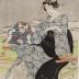 Lovers enjoying the evening cool [のうりょうのだんじょ] from the series 'Secret Conversations with Courtesans' (<i>Keisei higo</i> - 契情秘語)