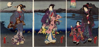 Descending Geese at Katada (<i>Katada Rakugan</i> - 堅田落雁) from the series <i>Eight Views of Ōmi</i> (<i>Ōmi hakkei no uchi</i> - 近江八景之内)