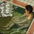 Woman soaking in a bath - The Bather (浴婦)