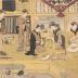 View of the front of the Mieidō [御影堂] Fan Shop - the right-hand panel of a triptych