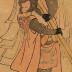 Ichimura Takenojō V (市村竹之丞) as both Monju's Monkey (<i>Monjuzaru</i> - 文殊猿) and a Girl on the Road to Edo (<i>Kaidō kudari</i> - 街道下り) from an untitled series of Auspicious Plays (<i>Kotobuki kyōgen</i>) 