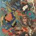 Tomoe Gozen (巴御前), 12th century warrior mistress of Kiso Yoshinaka, fighting against Onda no Hachirō Moroshige (御田八郎師重)