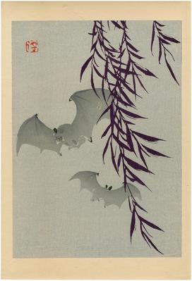 Willow and Bats from the Tansai Gafu design book