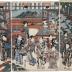 Actors visiting a teahouse overlooking Shinobazu Pond  (不忍池新地ノ図) - a <i>mitate</i>