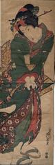 A beautiful woman buffeted by the wind