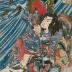 Zhang Heng, the Boat Flame (Senkaji Chōō - 舩火兒張横)  about to slay General Hotentei from the series <i>108 
 Heroes of the Popular Shuihuzhuan</i> (<i>Tsūzoku Suikoden gōketsu hyakuhachinin no hitori</i> - 通俗水滸伝豪傑百八人之一個)