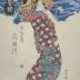 Somenosuke (染之助) of the Matsubaya (松葉屋) - from the series of Great Contemporary Beauties  (<i>Zensei soroi</i> - 全勢揃) compared to famous places (名所) of Yamato (和国) 