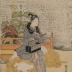 Young man, as the <i>bodhisattva</i> of wisdom, Monju [文殊], sitting astride his vehicle, a lion
