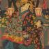 The courtesan Mayuzumi (黛) from the Sakuragi house (さくらぎや) from the school of Kunisada - one panel of a pentaptych 
