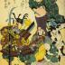 Shaving the Head with a Ladder (<i>Gohō hashigo-zuri</i> - ごほふはしごずり): Bandō Mitsugorō VI [六代目坂東三津五郎] as Daikoku (大こく) and Nakamura Fukusuke I [初代中村福助] as Fukurokuju (福禄寿) from the series <i>Dance of the Ōtsu-e Figures</i> (<i>Ōtsu-e shosa no uchi</i> - 大津絵所作ノ内)