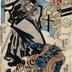 Ichimura Uzaemon XII (市村羽左衛門) as Shōki (鍾馗) and Nakamura Utaemon IV (中村歌右衛門) as Ao Oni (青鬼), the Blue Demon, from the series The Twelve Months (<i>Junitsuki no uchi</i> 十二月之内), here the Fifth Month (<i>Satsuki</i> 皐月)  