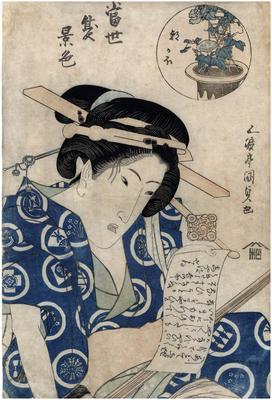 Morning Glory (Asagao - 朝かほ) from the series <i>Modern Scenes of Summer</i> (<i>Tōsei natsu geshiki</i> - 當世夏景色) 