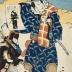 Sawamura Sōjūrō V (五代目沢村宗十郎) as Shiratsuka Jūemon (白柄十右衛門) - this is the left panel of a diptych in a scene from the play <i>Onoe Kikugorō Ichidai Banashi</i> (尾上梅寿一代噺)