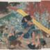 Evening Bell at Shoshazan (書冩山　晩鐘) - The Story of Oniwakamaru (鬼若丸) from the series of <i>Selections of the Eight Views of Combat</i> (美盾八競)