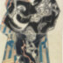 <i>Kakemono of an <i>oiran</i> in a black </i>uchikake decorated with a dragon in a night sky