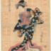 Segawa Kikunojō V (瀬川菊之丞) as an <i>onnagata</i> probably playing Shizuka Gozen with a hand drum covered with the skins of Fox Tadanobu's parents 
