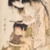 Yamauba shaving Kintarō's head [山姥と金太郎　かみそり]