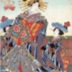 Oiran accompanied by her two kamuro