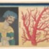 Nakamura Utaemon III (中村歌右衛門) as a black man or <i>kuronbō</i> (黒んばう) in Western clothes carrying  coral - <i>Dance of the 9 Changes</i> (<i>Kokonobake no uchi</i> - 九変化ノ内) - from the play <i>Yosete Aratani Kokonobake</i> (日本新玉九尾化)