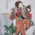 Iwai Shijaku I (岩井紫若) as Ohatsu (おはつ) in the play <i>Tsugiawase Koshiji no Meiboku</i> [接合北国梅]