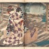 Autumn (<i>Aki</i> - 秋) from the series <i>The Four Seasons</i> (<i>Shiki no uchi</i> - 四季之内) - a Rustic Genji theme - Kodanji IV as Shinonome on the right, Kikujirō II as Tasogare in the center, and Kumesaburō III as Mitsuuji on the left