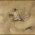 Kinkō (子英), the Taoist Immortal, riding on a red carp from the series <i>Illustrated Stories of the Taoist Immortals</i> (<i>Ressen gachū</i> - 例僊画註)