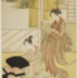 Wild Pinks (寄花): The Rokō girl (<i>Rokō musume</i> - 路考娘, nadeshiko), from the series Beauties of the Floating World Compared to Flowers (<i>Ukiyo bijin yosebana</i> - 浮世美人季) 