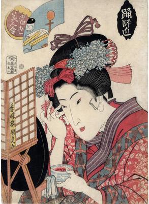 The Dance Teacher - <i>Odori shishō</i> (踊師匠) from the series 'A Collection of Modern Beauties' - <i>Tōsei bijin awase</i> (当世美人合)