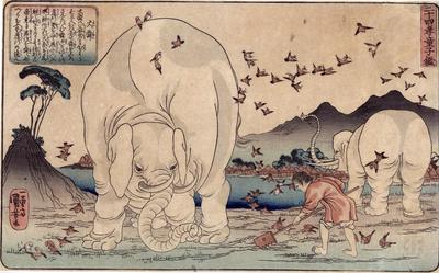 Taishun 大舜 from the series <i>Twenty Four Paragons of Filial Piety for Children</i> (<i>Nijushi-ko doji kagami</i>: 二十四孝童子鑑)