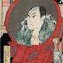 Onoe Tamizō II (二代目尾上多見蔵) in his dressing room mirror 