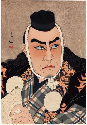 Matsumoto Kōshirō VII [七代目松本幸四郎] as Benkei [弁慶 ] - left-hand panel of a diptych