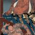 Rochishin and the Guardian God [Statue] - <i>Rochishin ransui Godaisen Kongōjin o uchikowasu no zu</i> (魯智深爛酔打壊五壹山金剛神之図)