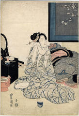 After the bath - left panel of a triptych