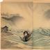 Illustration to Fontaine from volume 2 - fable of monkey riding on a dolphin (<i>Choix de fables de La Fontaine illustrées par un groupe des meilleurs artistes de Tokio sous la direction de P. Barboutau</i>)